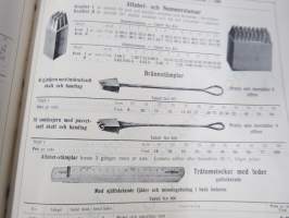 Maskinförnödenheter och Sprutor, Smörjapparater, Armatur, Pumpar, Rör, Verktyg, Transmissioner -kone- ja työkalukuvasto