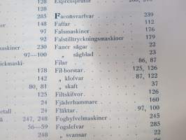 Julius Tallberg - Verktyg, Redskap och maskiner - Katalog nr 2. från år 1905, uskomattoman hieno kuvitettu luettelo erilaisista työkaluista ja tarvikkeista
