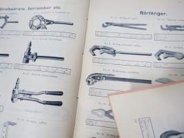 Julius Tallberg - Verktyg, Redskap och maskiner - Katalog nr 2. från år 1905, uskomattoman hieno kuvitettu luettelo erilaisista työkaluista ja tarvikkeista