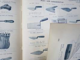 Julius Tallberg - Verktyg, Redskap och maskiner - Katalog nr 2. från år 1905, uskomattoman hieno kuvitettu luettelo erilaisista työkaluista ja tarvikkeista