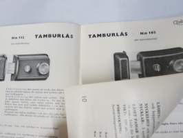 Abloy Säkerhetslås -Abloy-lukkojen esittely ja luettelo vuodelta 1935, ruotsinkielinen