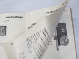 Abloy Säkerhetslås -Abloy-lukkojen esittely ja luettelo vuodelta 1935, ruotsinkielinen