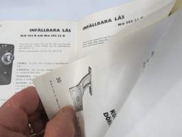 Abloy Säkerhetslås -Abloy-lukkojen esittely ja luettelo vuodelta 1935, ruotsinkielinen