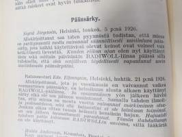 Radiwoll heikkosäteytys / Radium-torium säteilyliinat - Lääketehdas Leo, radioktiivisten tuotteiden luettelo, niiden käyttö, lausuntoja ym.