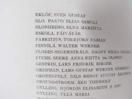 Helsingin yliopisto - Filosofian  Maisteripromootio 31.5.1950; Tervehdys (sisältää promovendien nimilistan) ja erillinen kantaatti