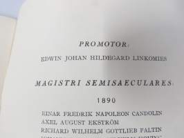 Helsingin yliopisto - Filosofian  Maisteripromootio 31.5.1950; Tervehdys (sisältää promovendien nimilistan) ja erillinen kantaatti