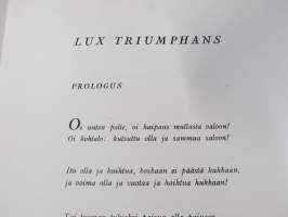 Helsingin yliopisto - Filosofian  Maisteripromootio 31.5.1950; Tervehdys (sisältää promovendien nimilistan) ja erillinen kantaatti