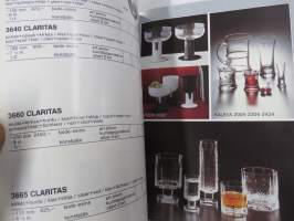 Iittala 1987 -tuoteluettelo, tuotanto mittoineen ja sunnittelijatietoineen, myös taidelasi Aalto ym.