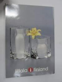 Iittala 1987 -tuoteluettelo, tuotanto mittoineen ja sunnittelijatietoineen, myös taidelasi Aalto ym.