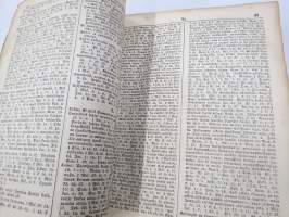 BIBLIA 1845, Se on: Koko Pyhä Raamattu Suomexi; Alku-Raamattuin Hebrean ja Grekan jälkeen wastauudesta ojettu:... (kohteesta on 36 kuvaa)