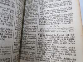BIBLIA 1845, Se on: Koko Pyhä Raamattu Suomexi; Alku-Raamattuin Hebrean ja Grekan jälkeen wastauudesta ojettu:... (kohteesta on 36 kuvaa)
