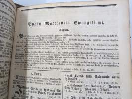 BIBLIA 1845, Se on: Koko Pyhä Raamattu Suomexi; Alku-Raamattuin Hebrean ja Grekan jälkeen wastauudesta ojettu:... (kohteesta on 36 kuvaa)