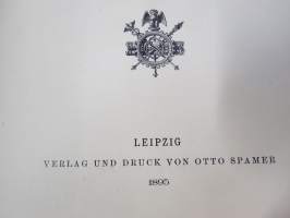 Musterbuch für Eisen-Constructionen -teräsrakennetekniikkaa; kuvia, taulukoita, selostuksia yms, saksankielinen