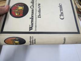 Chemie - Warmbrunn, Quilitz &amp; Co - Apparatebau Anstalt -kemianalan kojeita ja laitteita, kuvasto, saksankielinen