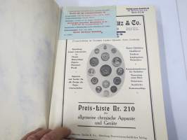 Chemie - Warmbrunn, Quilitz &amp; Co - Apparatebau Anstalt -kemianalan kojeita ja laitteita, kuvasto, saksankielinen