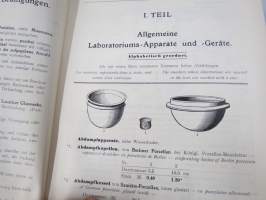 Chemie - Warmbrunn, Quilitz &amp; Co - Apparatebau Anstalt -kemianalan kojeita ja laitteita, kuvasto, saksankielinen