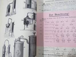 Chemie - Warmbrunn, Quilitz &amp; Co - Apparatebau Anstalt -kemianalan kojeita ja laitteita, kuvasto, saksankielinen