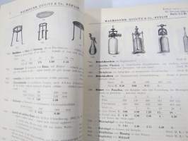Chemie - Warmbrunn, Quilitz &amp; Co - Apparatebau Anstalt -kemianalan kojeita ja laitteita, kuvasto, saksankielinen