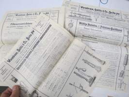 Chemie - Warmbrunn, Quilitz &amp; Co - Apparatebau Anstalt -kemianalan kojeita ja laitteita, kuvasto, saksankielinen