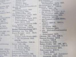 C. Gerhardt Preisverzeichnis über Chemische Apparate und Gerätschaften -kemianalan kojeita ja laitteita, kuvasto, saksankielinen