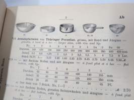 C. Gerhardt Preisverzeichnis über Chemische Apparate und Gerätschaften -kemianalan kojeita ja laitteita, kuvasto, saksankielinen