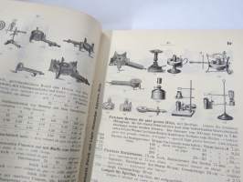 C. Gerhardt Preisverzeichnis über Chemische Apparate und Gerätschaften -kemianalan kojeita ja laitteita, kuvasto, saksankielinen