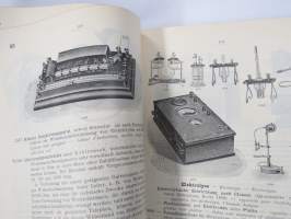 C. Gerhardt Preisverzeichnis über Chemische Apparate und Gerätschaften -kemianalan kojeita ja laitteita, kuvasto, saksankielinen