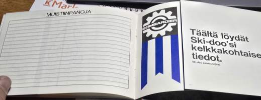 SKI-DOO VM  1974  OMISTAJAN KÄSIKIRJA