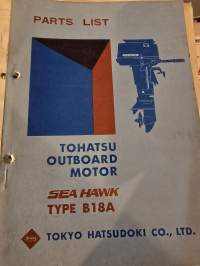 TOHATSU type B 18 A PARTS LIST 1970