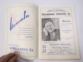 Punainen Mylly - Paratiisi -käsiohjelma Talvi 1953-54; teatteri- / kabaree-esitys