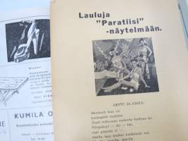 Punainen Mylly - Paratiisi -käsiohjelma Talvi 1953-54; teatteri- / kabaree-esitys