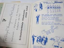 Punainen Mylly - Paratiisi -käsiohjelma Talvi 1953-54; teatteri- / kabaree-esitys