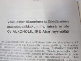 Alko vähittäismyyntihinnasto alkaen 1.12.1937 / Prislista för minutörsäljning