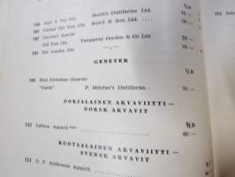 Alko vähittäismyyntihinnasto alkaen 1.12.1937 / Prislista för minutörsäljning