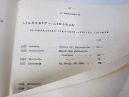 Alko vähittäismyyntihinnasto alkaen 1.12.1937 / Prislista för minutörsäljning