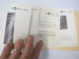 Heteka Oy:n vakiovalmisteet -tuoteluettelo