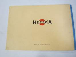 Heteka Oy:n vakiovalmisteet -tuoteluettelo