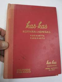 Kas-Kas kotiväri-Hemfärg - Värikartta / Färgkarta, värit sommitellut tekstiilitaiteilija Elsa Kallio