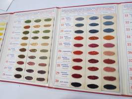 Kas-Kas kotiväri-Hemfärg - Värikartta / Färgkarta, värit sommitellut tekstiilitaiteilija Elsa Kallio