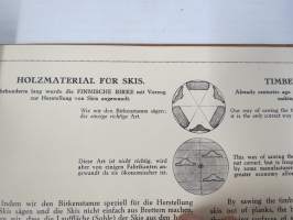 Skis &quot;Made in Finland&quot; - A.B. Börje Gyllenberg &amp; Co O.Y. - Associated Ski-Manufacturers of Finland - Vereignite Ski-Fabriken in Finnland -tuotetietoa ja luettelo