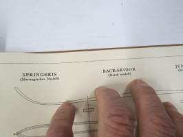 Skis &quot;Made in Finland&quot; - A.B. Börje Gyllenberg &amp; Co O.Y. - Associated Ski-Manufacturers of Finland - Vereignite Ski-Fabriken in Finnland -tuotetietoa ja luettelo