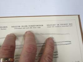 Skis &quot;Made in Finland&quot; - A.B. Börje Gyllenberg &amp; Co O.Y. - Associated Ski-Manufacturers of Finland - Vereignite Ski-Fabriken in Finnland -tuotetietoa ja luettelo