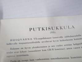 Husqvarna ompelukoneita 1936 -tuoteluettelo