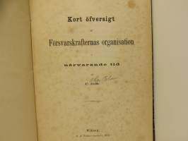 Kort öfversigt af Försvarskrafternas organisation i närvarande tid