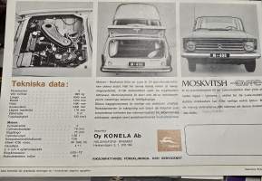 Moskvitsh (Moskvits) 408 Elite De Luxe -myyntiesite ruotsiksi