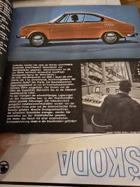 SKODA  tehdas lehti 1971. MYYNTIESITE. saksan kielinen.