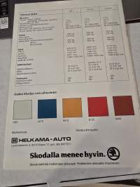 SKODA 120 / L JA  120 / LS  ja COUPE myyntiesite. suomen kielinen.