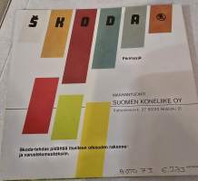 SKODA   100, 100 L, 110 L, 110 LS JA 110 R  1973MYYNTIESITE. . suomen kielinen.