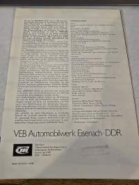 WARTBURG 353  värikartta.