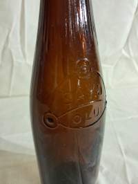 Vanha olutpullo - Saku õlu.  ( keräily, panimohistoria,  oluthistoria, 1900-luvun alkupuoli ? )